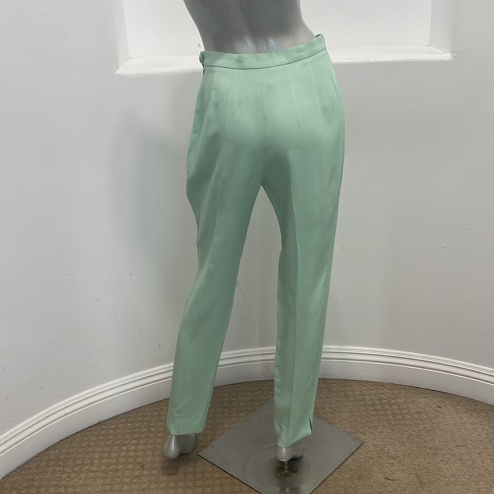 Cheap And Chic By Moschino Women High Waist Slim Leg Ankle Pants Green Size 8 - Picture 2 of 11